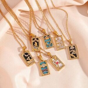 18k Gold Major Arcana Tarot Pendant Necklace